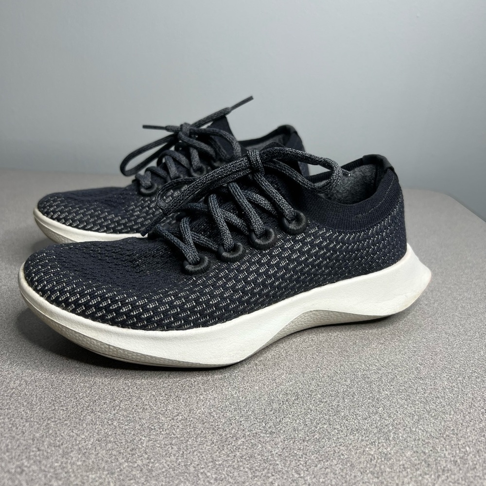 Allbirds Tree Dashers Dark Grey Lace Up Low Top Trail Running Shoes Wome…